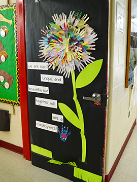 Flower door display